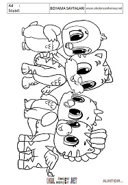 Hatchimals boyama sayfaları